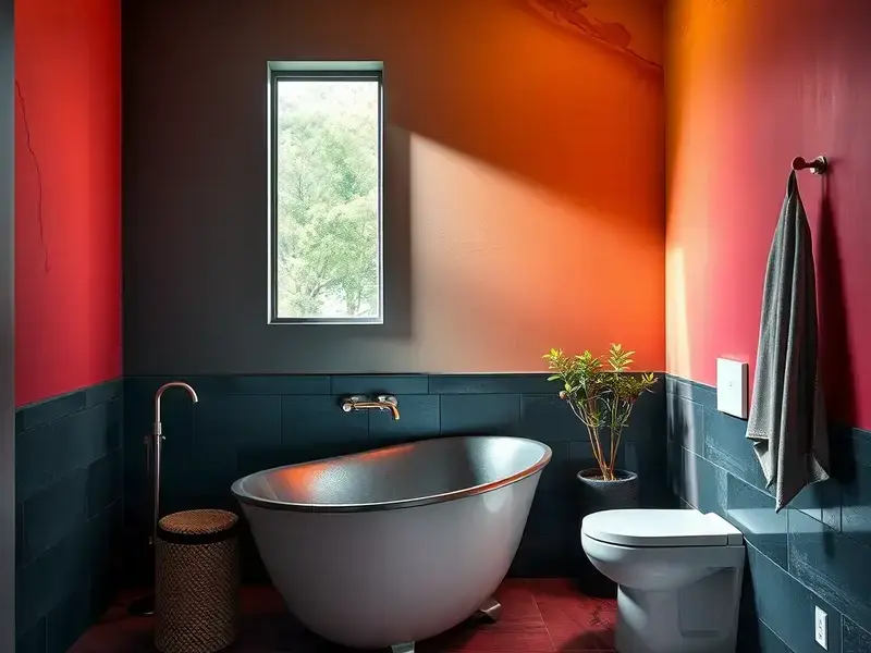 Bathroom interior painting project